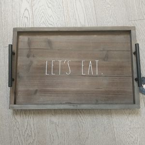 Rae Dunn LET'S EAT Wooden Tray